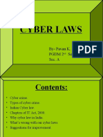 Cyber Laws: By-Pavan K. Mishra PGDM 2 Sem Sec. A