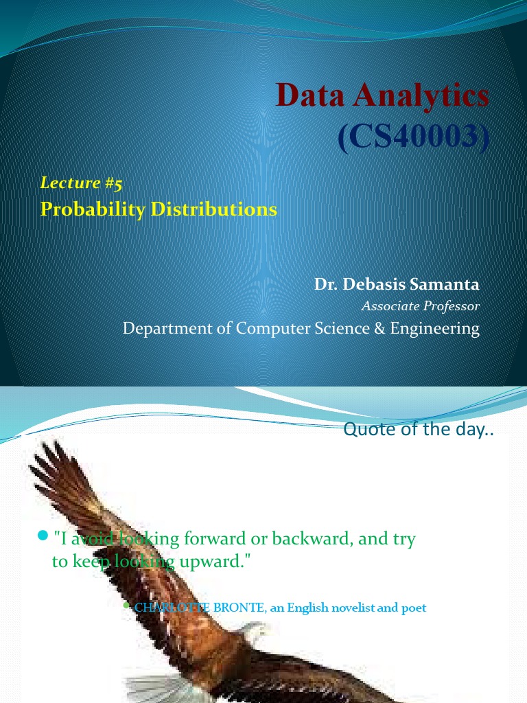 Probability Distributions in Data Analytics | PDF | Probability ...