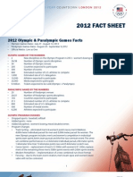 2012 Fact Sheet: 2012 Olympic & Paralympic Games Facts