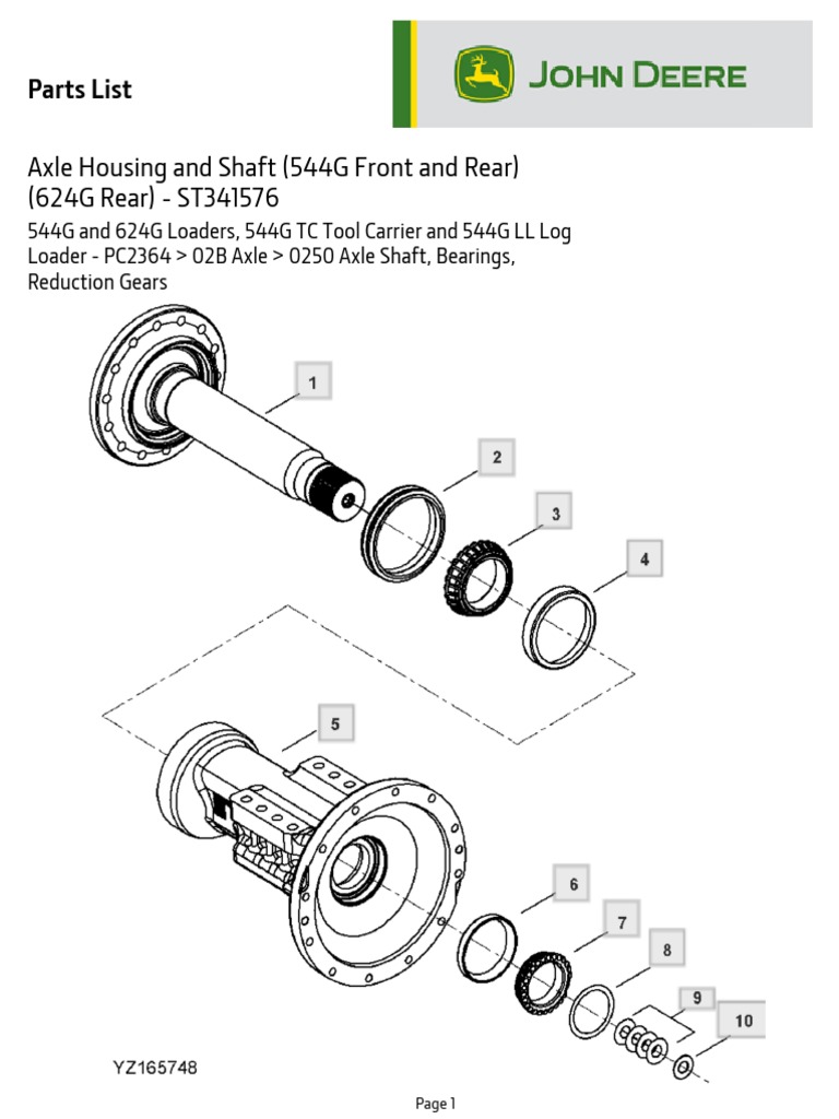 Parts List PDF Axle Mechanical Engineering