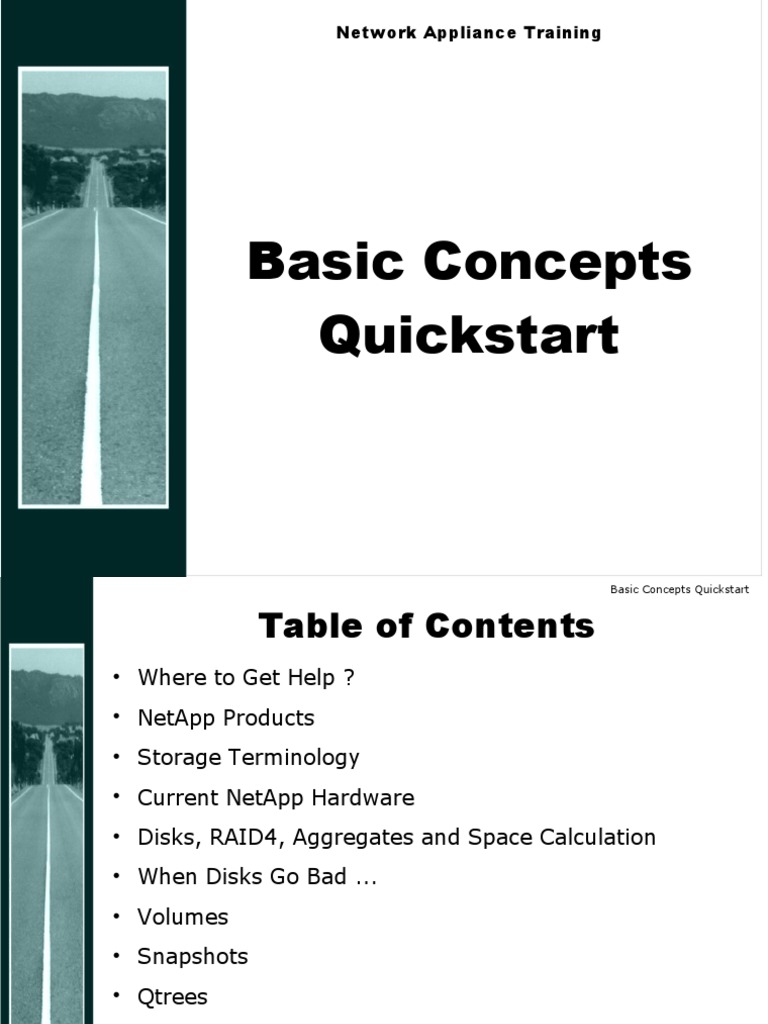 NetApp Basic Concepts Quick Start Guide | PDF | File System | Data