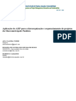 Aplicação Do AHP para A Hierarquização e Sequenciamento de Projetos