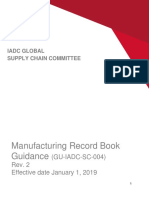 Manufacturing Record Book Guidance: (GU-IADC-SC-004) Rev. 2 Effective Date January 1, 2019