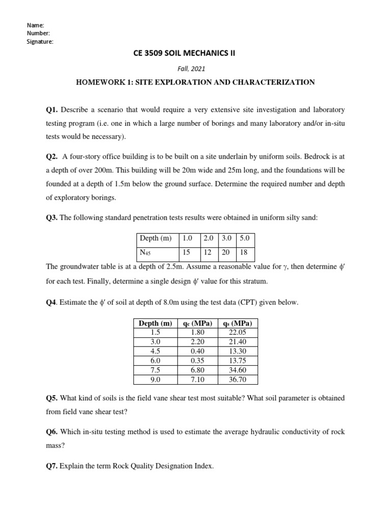 Site Exploration and Soil Testing Guide | PDF
