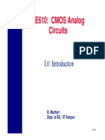 EE610: CMOS Analog EE610: CMOS Analog Circuits: L0: Introduction