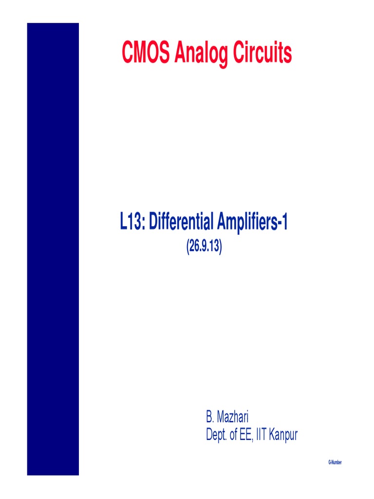 Differential Amplifiers1 Biasing Techniques and Voltage Gain