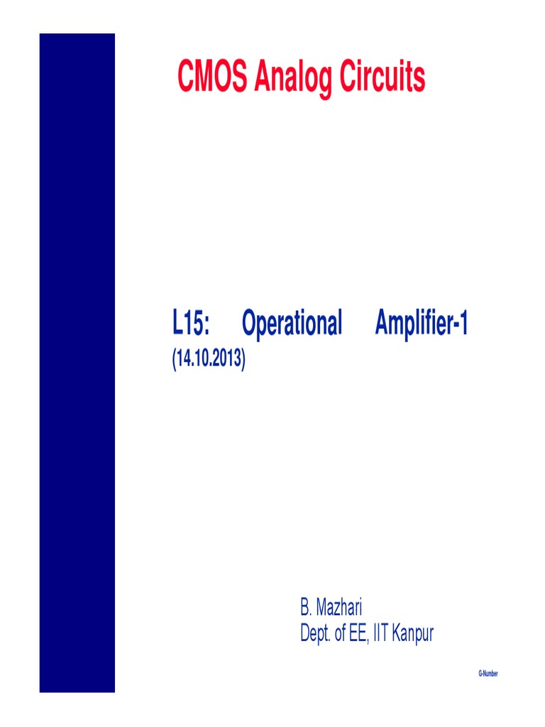 Design and Analysis of a TwoStage Operational Amplifier Circuit PDF Amplifier Feedback