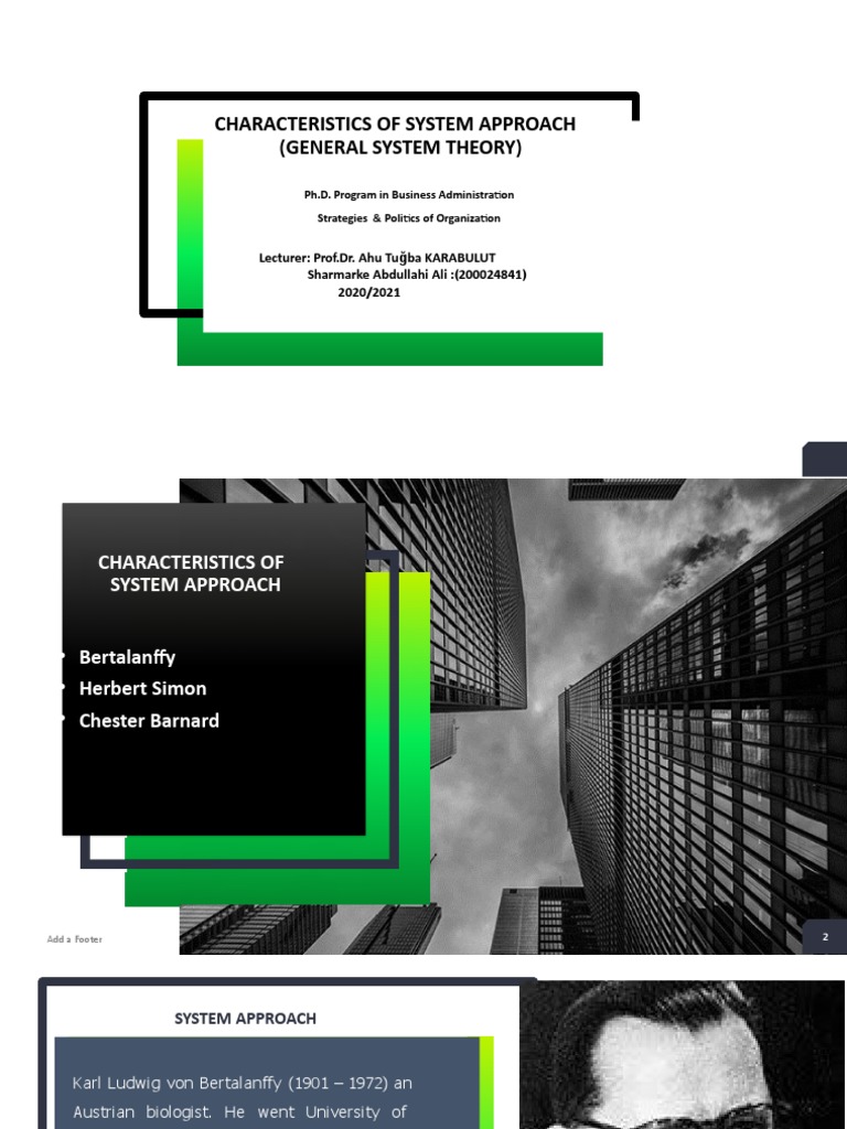 Characteristics of System Approach | PDF | System | Systems Theory