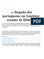 A Chegada dos Portugueses no América