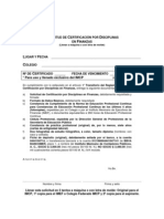 Solicitud de Certificacion en Finanzas