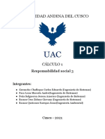 Universidad Andina Del Cusco: Cálculo 1 Responsabilidad Social 3