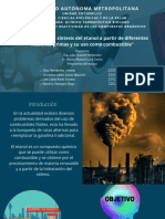 Evaluación de La Síntesis Del Etanol A Partir de Diferentes Materias Primas y Su Uso Como Combustible