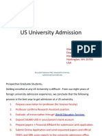 Us University Admission: Masudur Rahman PHD Department of Chemistry, Marshall University, Huntington, WV 25755 Usa
