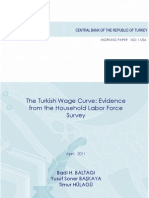 The Turkish Wage Curve: Evidence From The Household Labor Force Survey