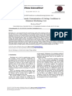 A Study of Automatic Determination of Cutting Conditions To Minimize Machining Cost