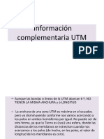 Información complementaria sobre coordenadas UTM y proyecciones cartográficas