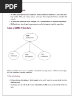 Types of DBMS Architecture