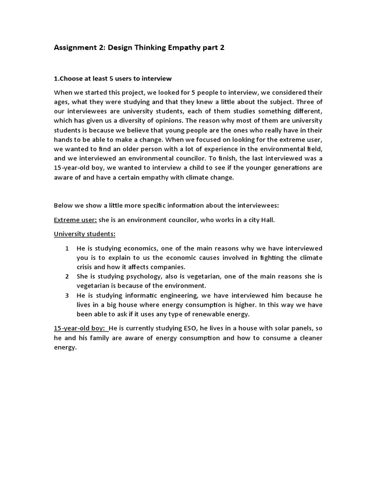 Design Thinking Empathy Part 1 | PDF | Climate Change | Sustainability