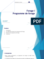 2 - Forage I - Programme de Forage