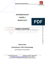 2019 Mains Anthropology Paper 1 1