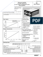 Electronic Amplifier FT E 0011 (Series 1X) For The Control of Proportional Valves (Plug Amplifier)