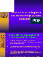 Lecture 2. Peculiarities of Orthopaedic and Traumatology Patients Examination.