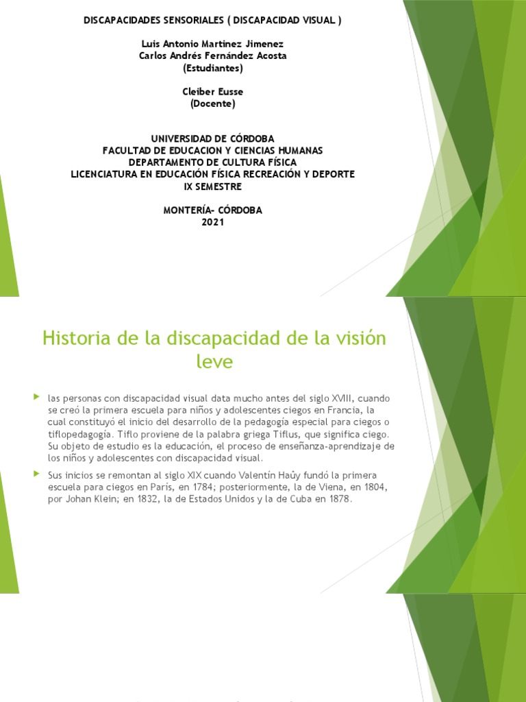 Conceptos Clave sobre Discapacidad Visual | PDF | Ojo humano ...