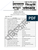 RAS Pre 2021 Answer Key