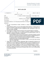 Actualizata - Declaratie Proprie Raspundere ERASMUS 2020