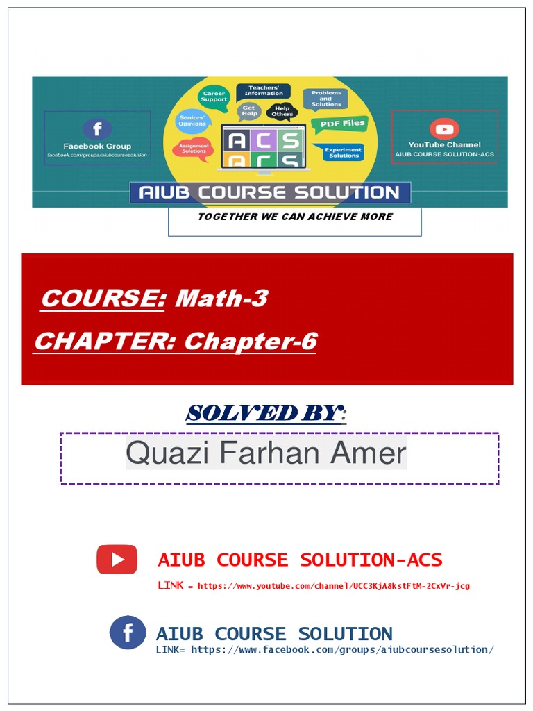Math 3 Chapter 6 New Fall 20 21 Solution | PDF