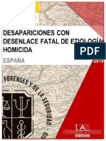 Desapariciones Con Desenlace Fatal de Etiología Homicida en España