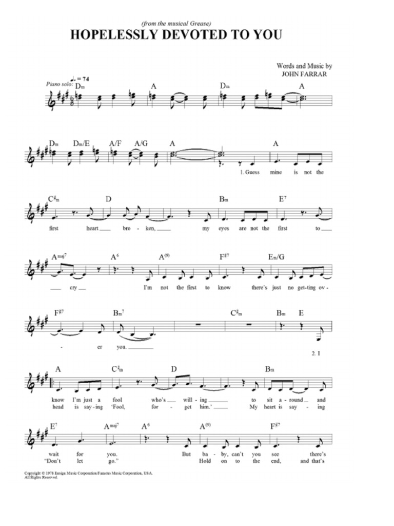 Hopelessly Devoted To You PDF