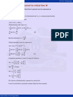 11.2 Hydraulic Exponent For Critical Flow: M