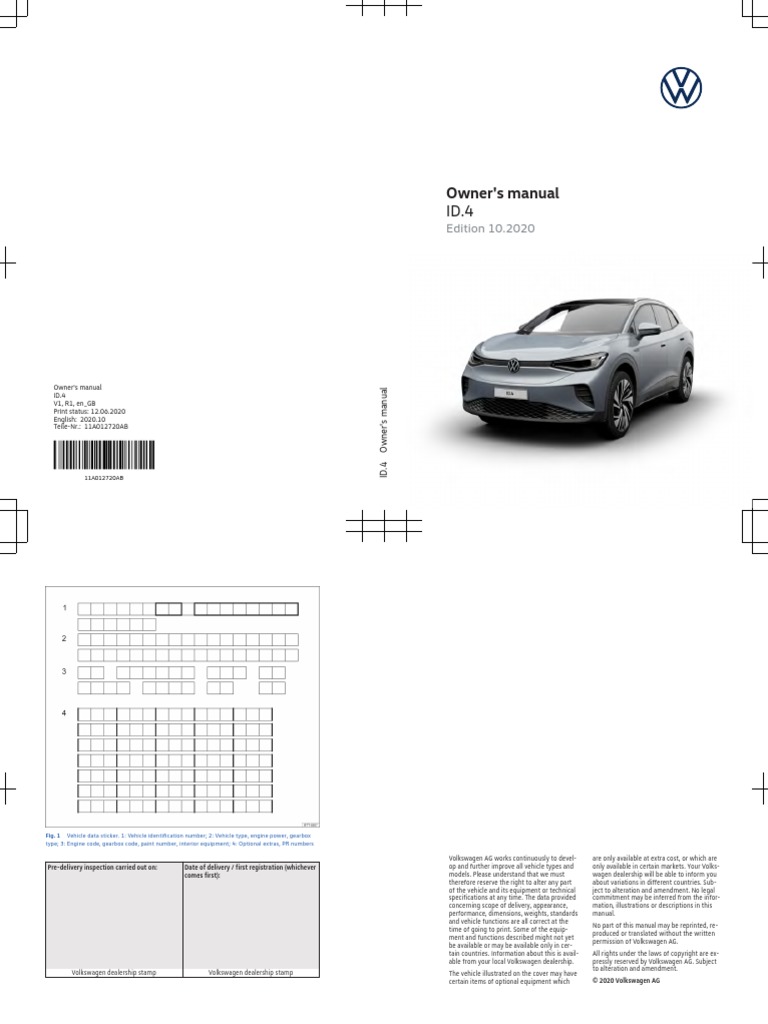Owners Manual ID.4!10!2020 | PDF | Land Vehicles | Transport