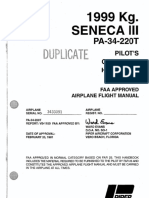 Piper - PA-34 - 220T Seneca III Pilots Operating Handbook