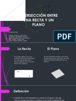 INTERSECCION Entre Una RECTA y Un PLANO