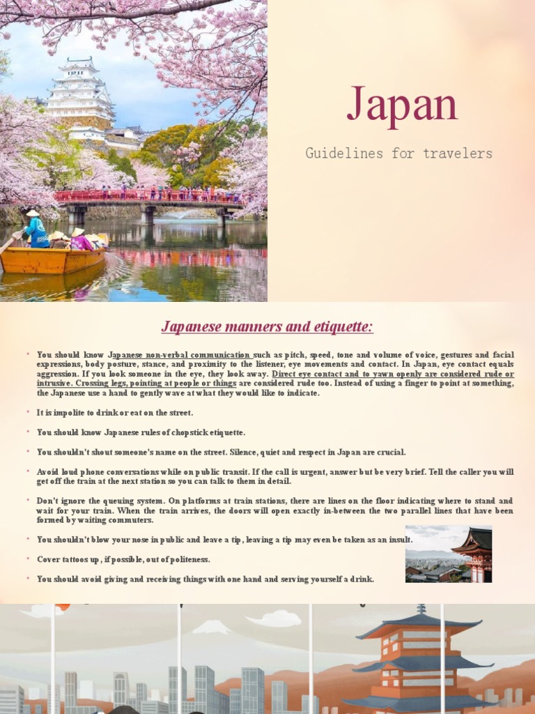 Japan Guidelines For Travelers PDF
