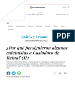 ¿Por qué persiguieron algunos calvinistas a Casiodoro de Reina_ (II) - Protestante Digital