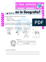 Que Es La Geografia para Quinto de Primaria