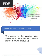 Shakespeare S Universalism