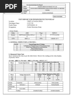 Test Report For Feeder Protection Relay