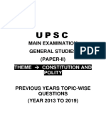 CONSTITUTION & POLITY Exam Papers