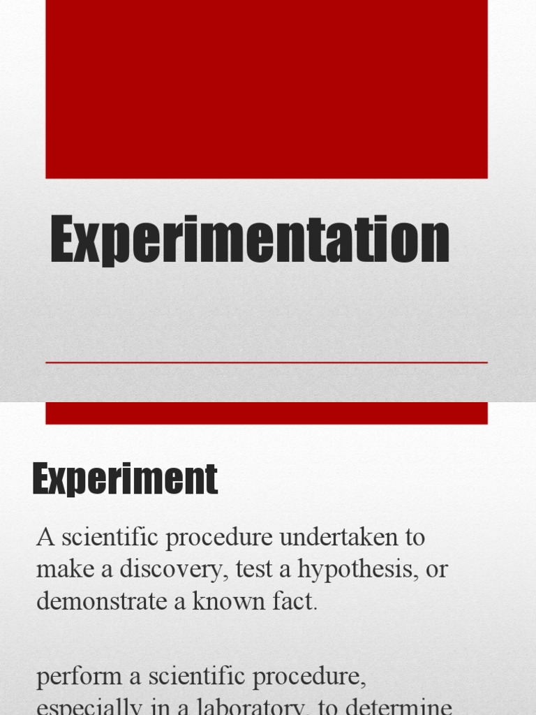 Experimentation | PDF