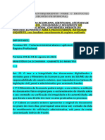 Orientações Aos Requerentes - Sobre O Protocolo Eletrônico para Registro Profissional)