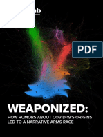 Weaponized:: How Rumors About Covid-19'S Origins Led To A Narrative Arms Race