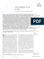 Development and First Validation of The COPD Assessment Test