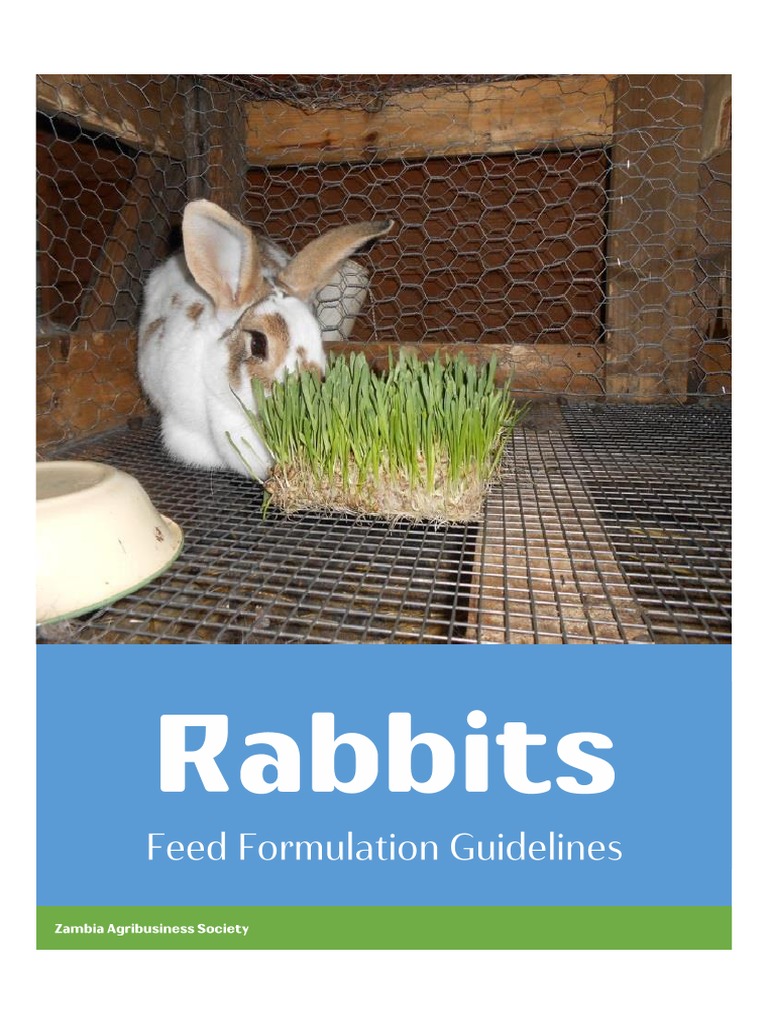 Rabbit Feed Formulation Guidelines Zas | PDF | Foods | Nutrition