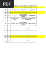   HRA Work Schedule 