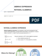Rational Algebraic Expression and Simplifying Rational Algebraic Expression