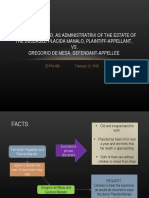 Bonifacia Manalo, As Administratrix of The Estate of The Deceased Placida Manalo, Plaintiff-Appellant, VS. Gregorio de Mesa, Defendant-Appellee